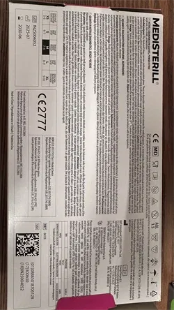 Engangshandsker af nitri, størrelse M, magenta, 100 stk, MEDISTERILL